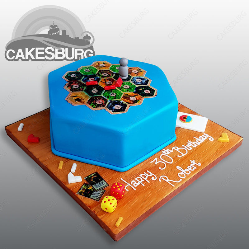 Catan Board Game Cake