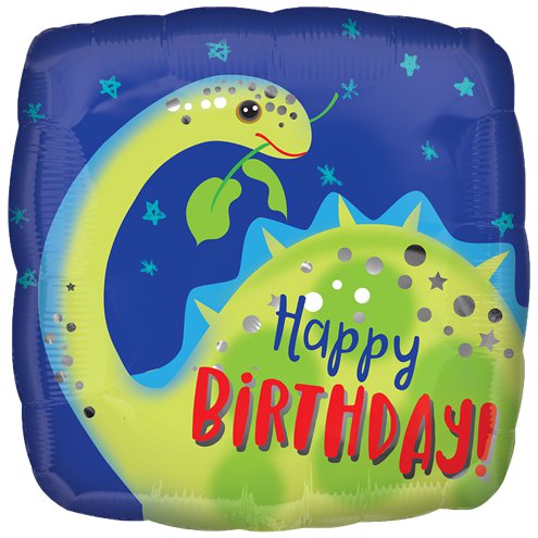 18" Brontosaurus Happy Birthday Balloon (HELIUM FILLED)