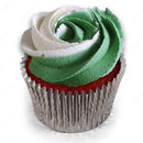 Premium Plain Green Wave Cupcake Box