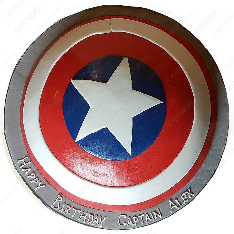 Homemade] captain America's shield cake with M&Ms : r/food