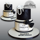 Elegant Black & White Cake