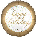 18" Confetti Fun Happy Birthday Foil Balloon (HELIUM FILLED)