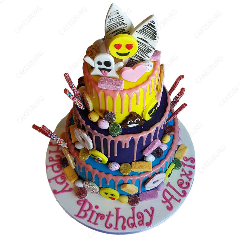 Emoji Drip Cake