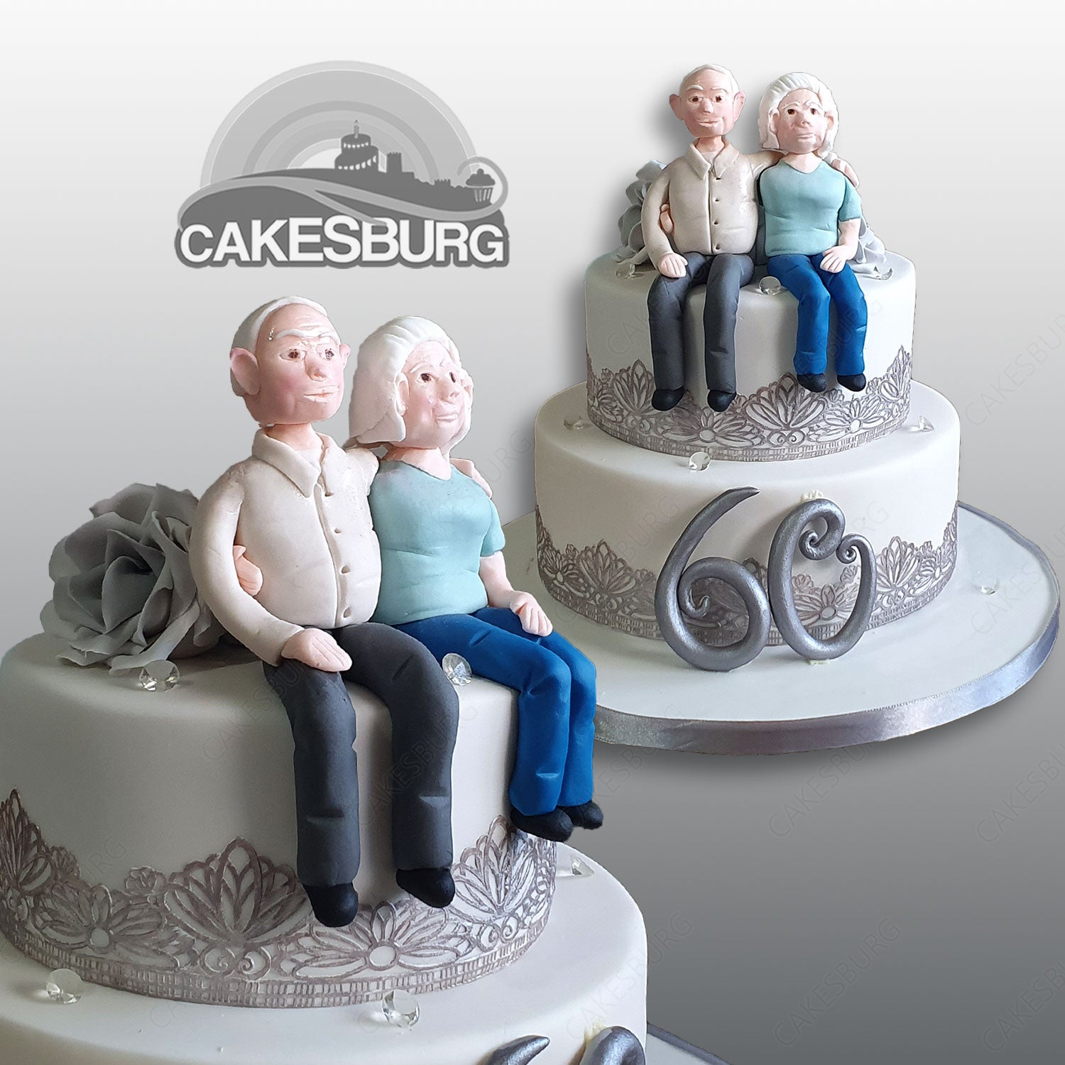 Wedding Anniversary | Fondant cake designs, Family cake, Anniversary cake  designs