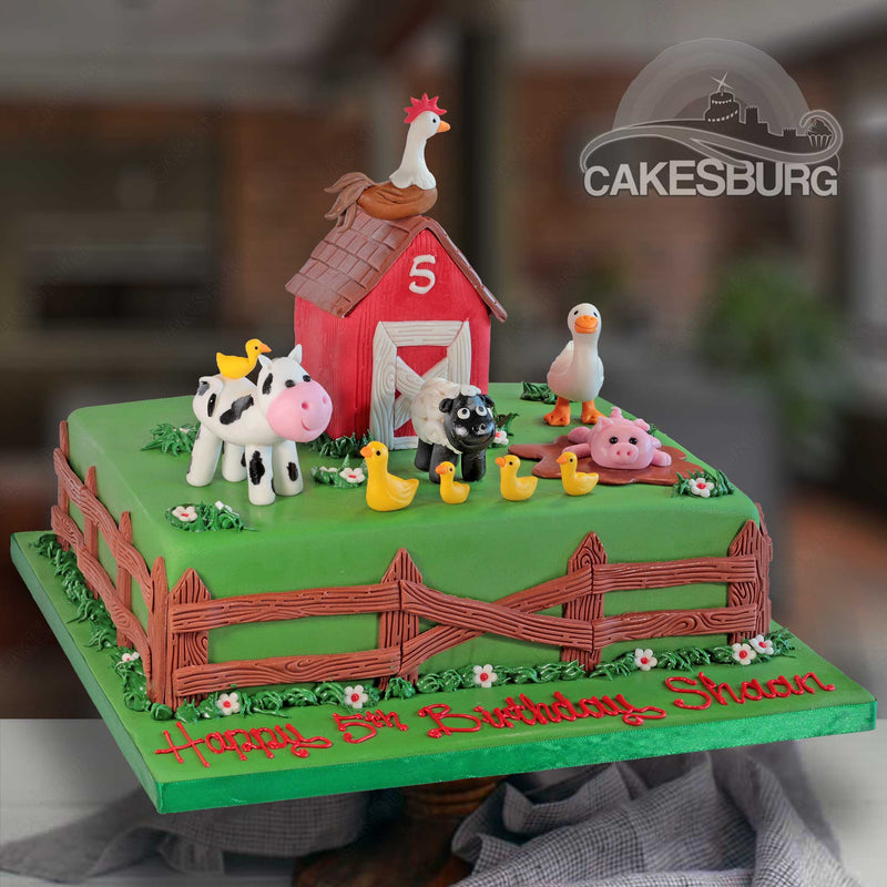 Farm Animals Photo Cake - Rashmi's Bakery