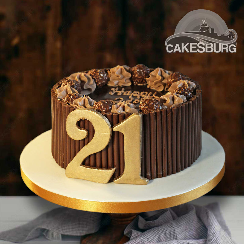 Numeric Number 60 Cake Chocolate Overloaded Cake (Eggless) - Ovenfresh