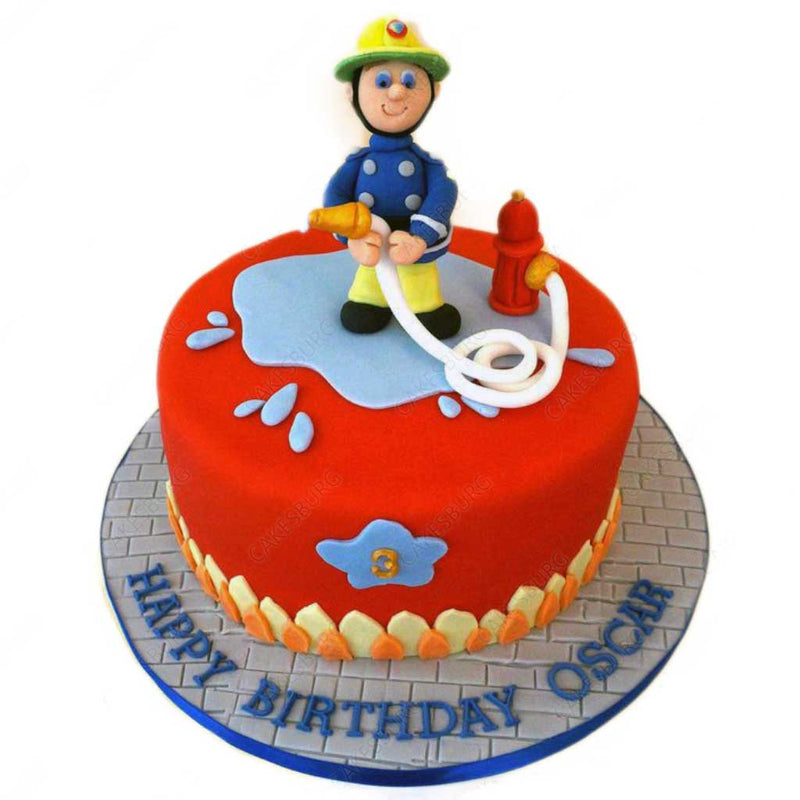 Two-tiered Fireman Sam Cake – Beautiful Birthday Cakes