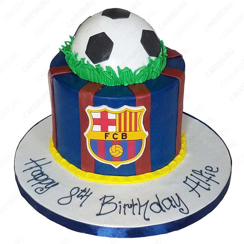 Barcelona Fan Cake | Elegant Style CustomizedCake for Men | Cake Gift