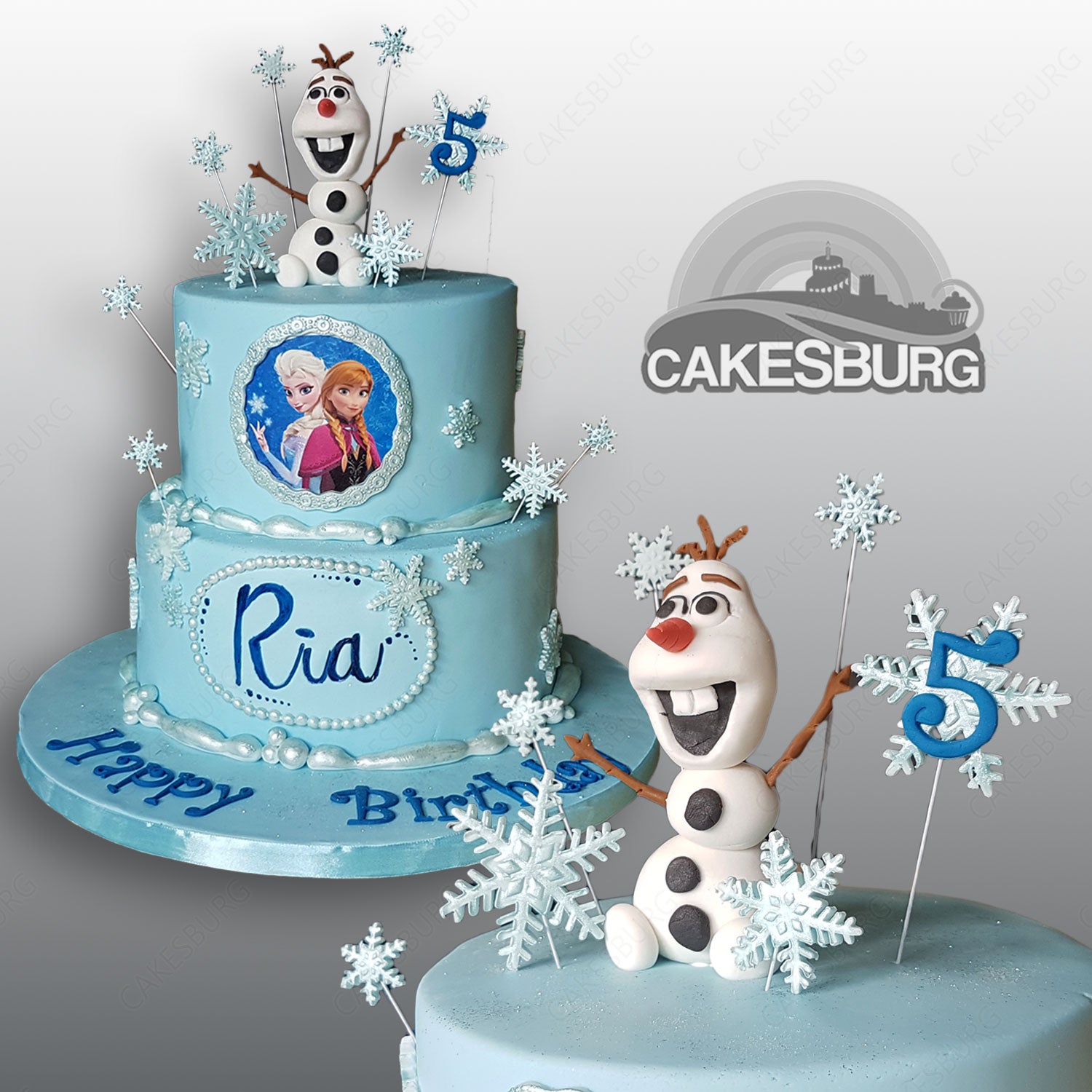Frozen Elsa and Olaf Cake