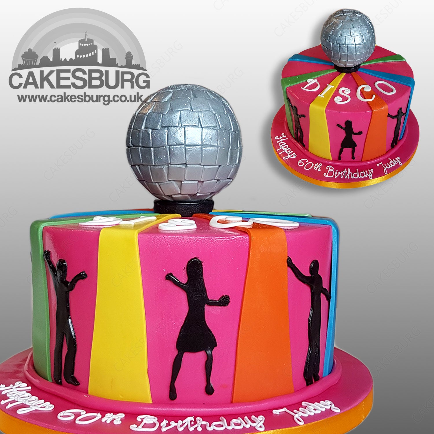 Glitter Disco Light Ball Cake