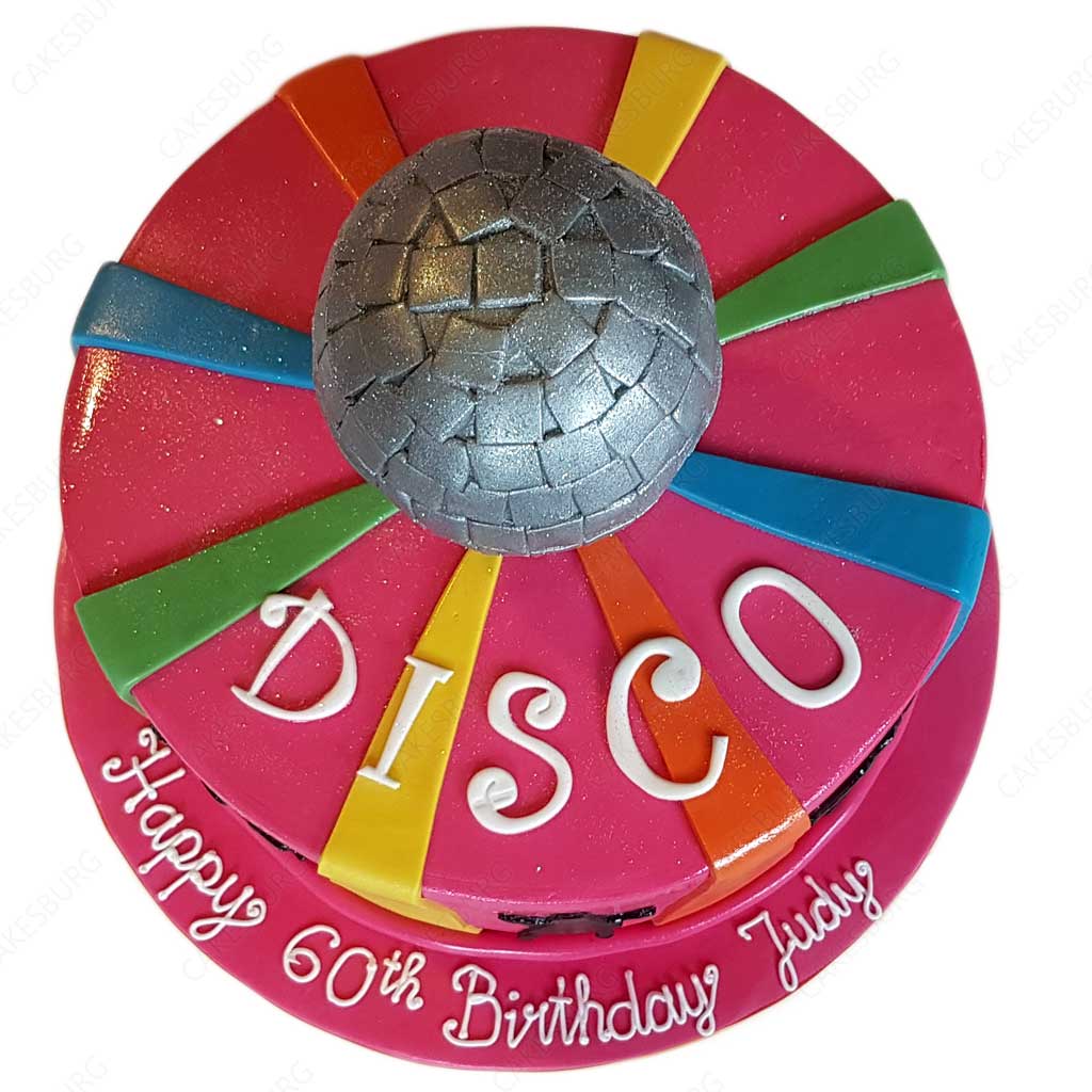 Glitter Disco Light Ball Cake