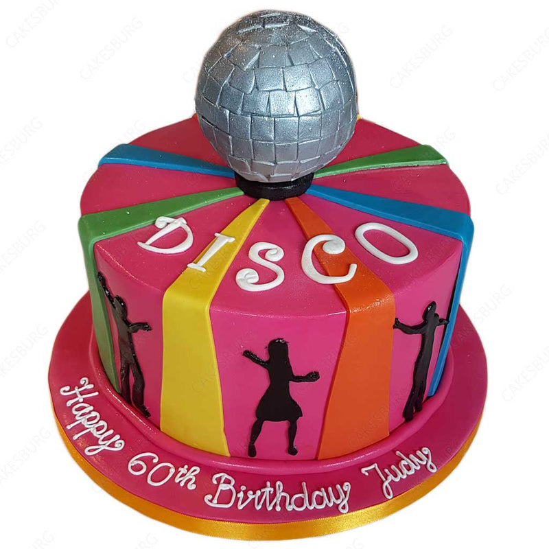 Glitter Disco Light Ball Cake