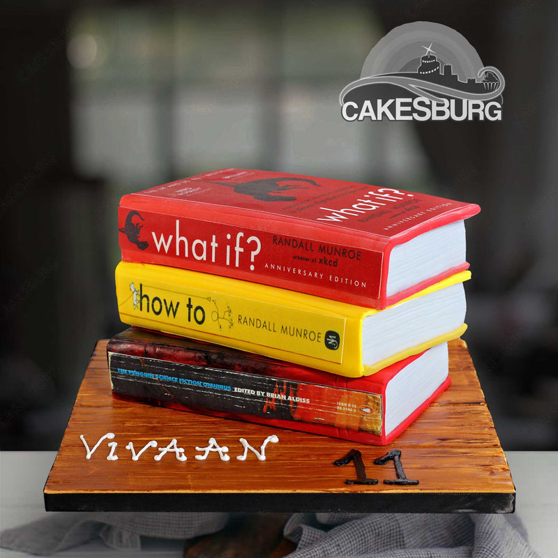 Stack Of Books Cake