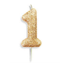 Gold Number Candles (7cm / 2.7")
