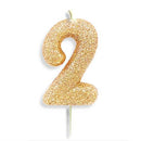 Gold Number Candles (7cm / 2.7")