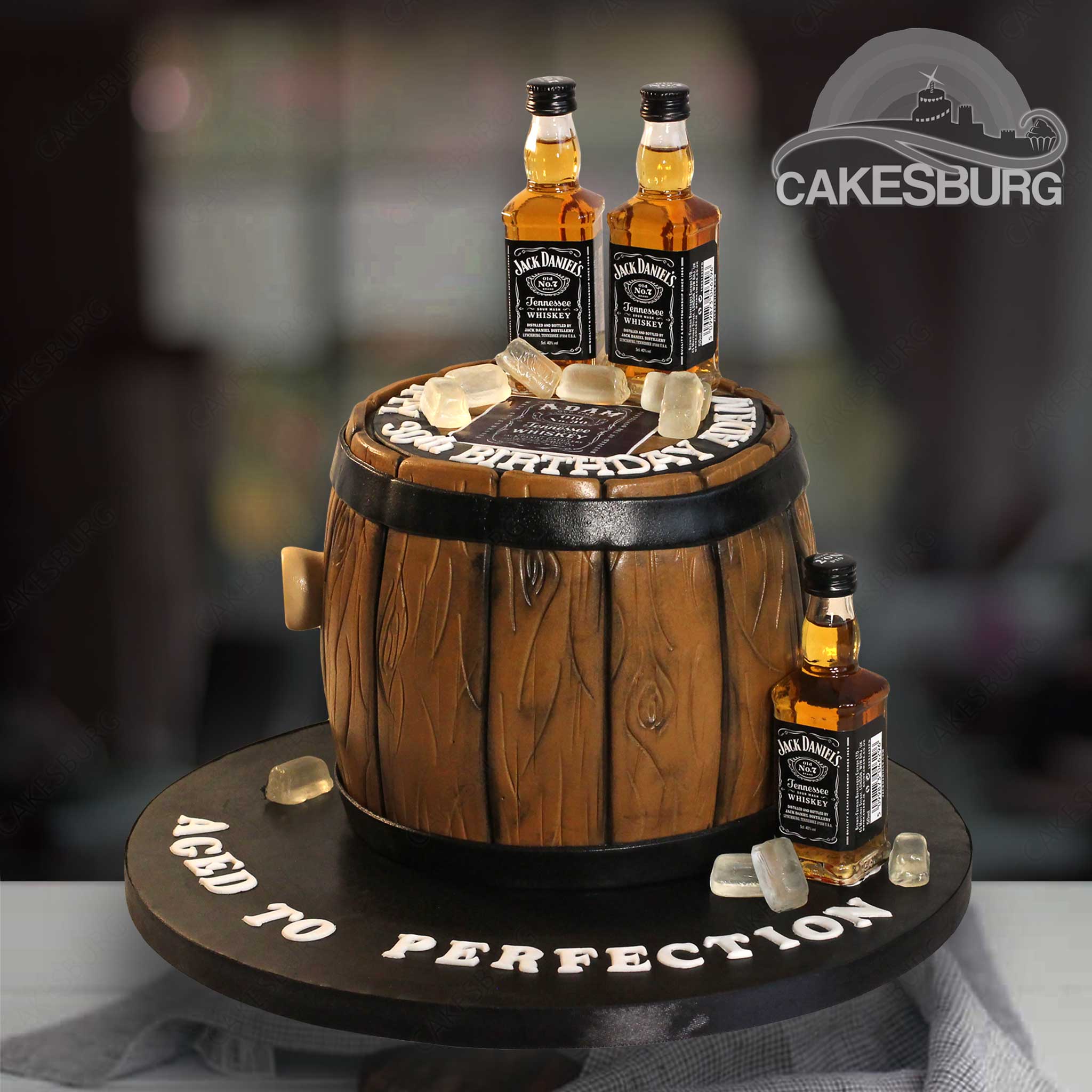 The Tennessee Gentleman: 'Edible Glass' Edition Barrel Cake