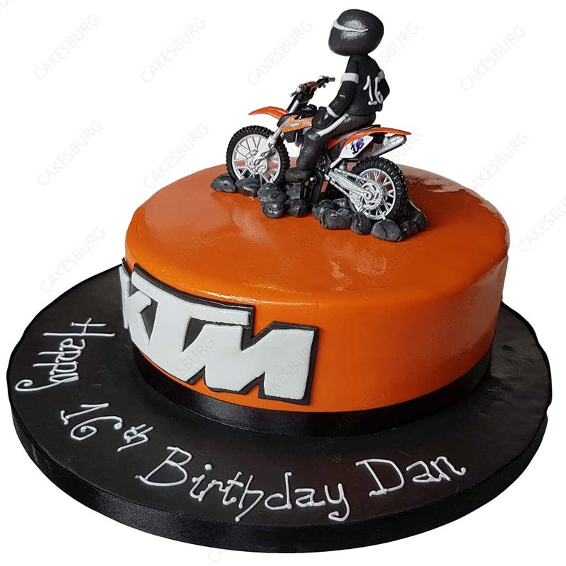 KTM Motorbike Cake
