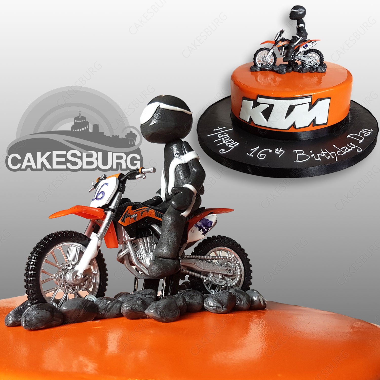 KTM Motorbike Cake