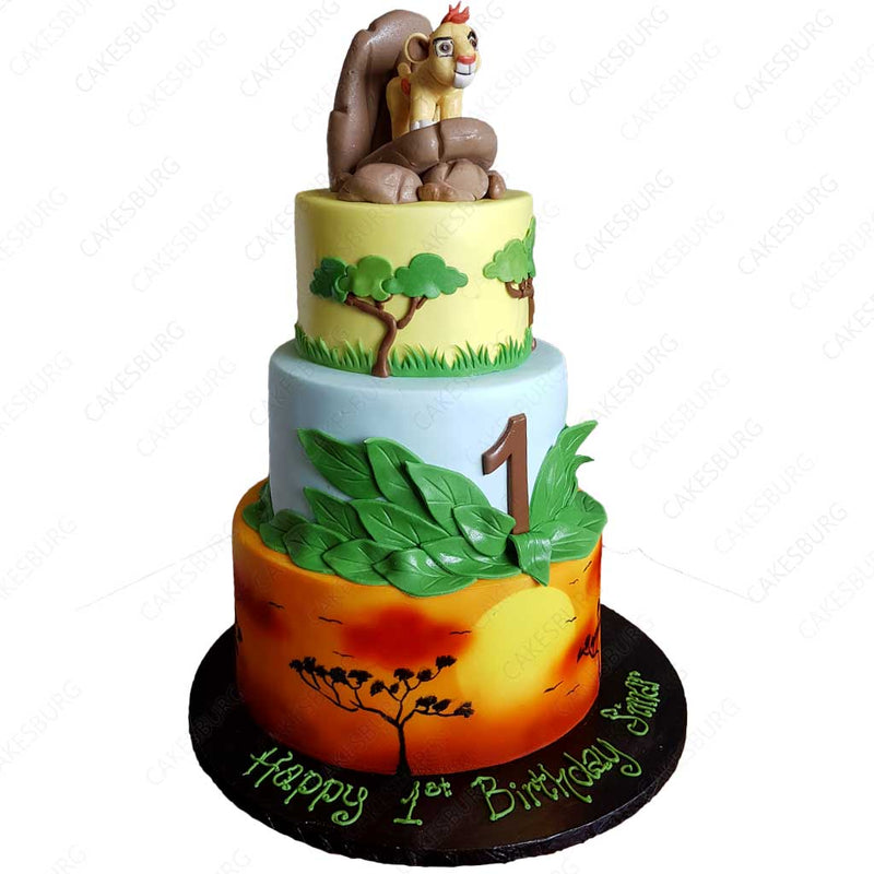 LION KING TIERED BIRTHDAY CAKE - Rashmi's Bakery