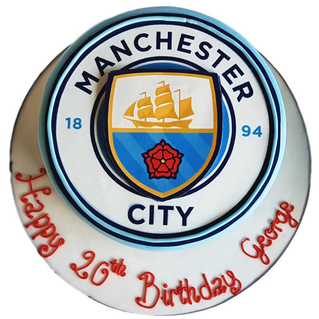 Manchester City Personalised Edible Image Cake Icing Topper 16.5cm Cake |  eBay