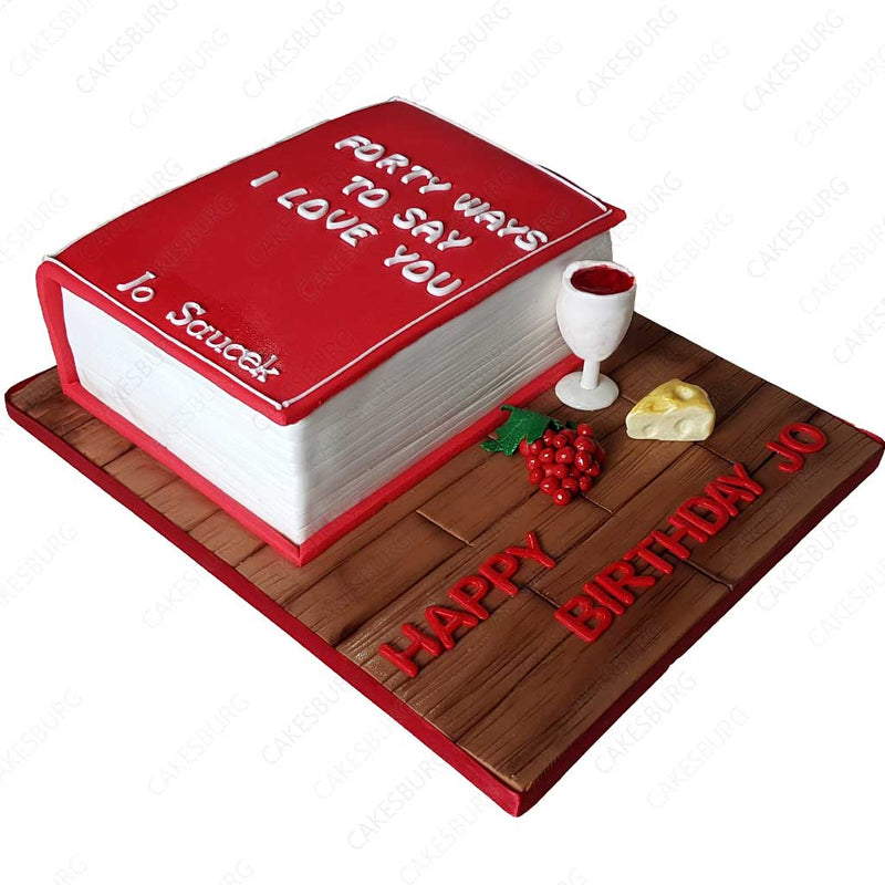 Books theme cake for grandma's birthday - Decorated Cake - CakesDecor
