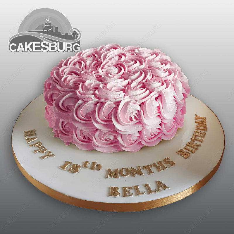Pink/Gold Rosette Cake