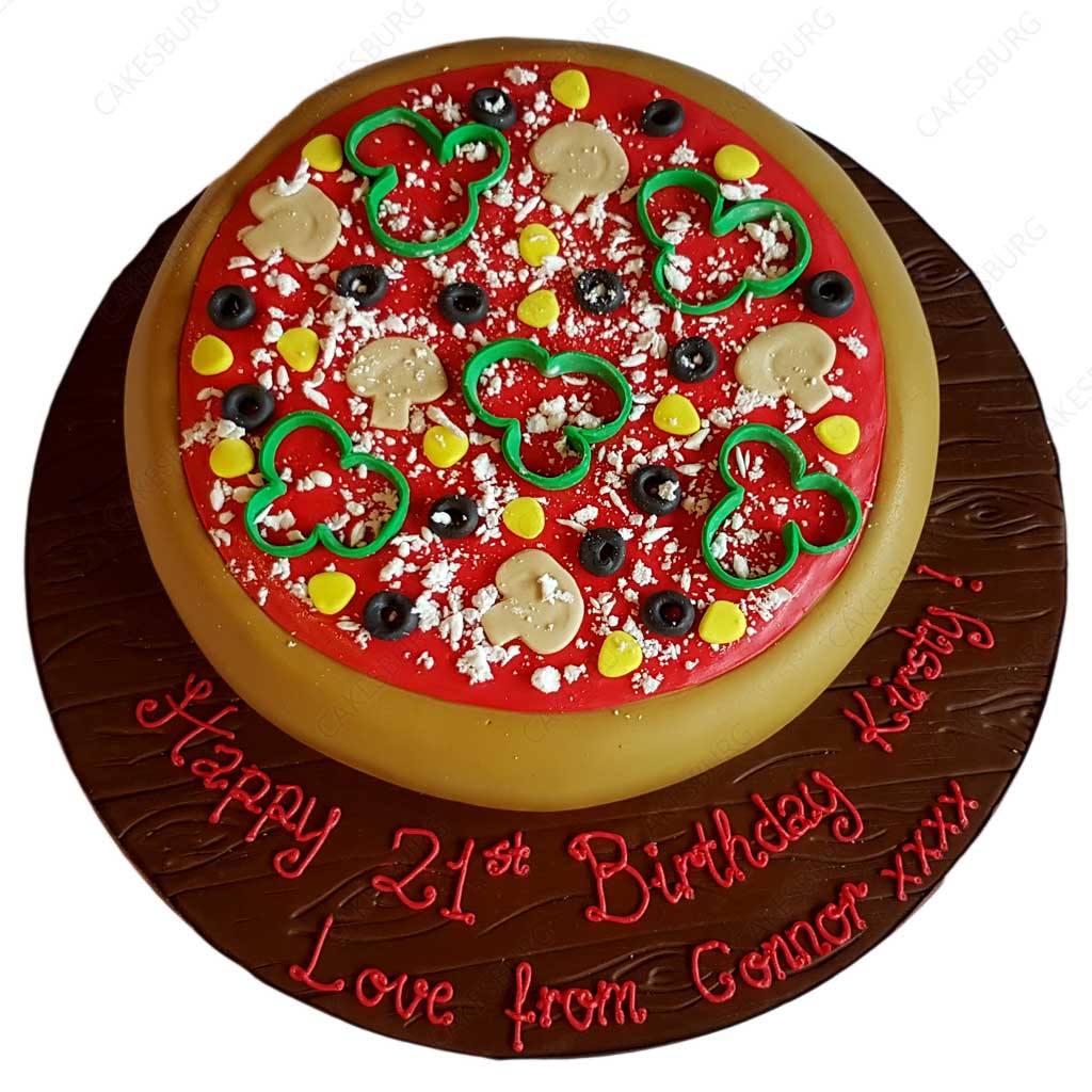Pizza Theme Birthday Cake