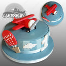 Plane On The Cloud Cake