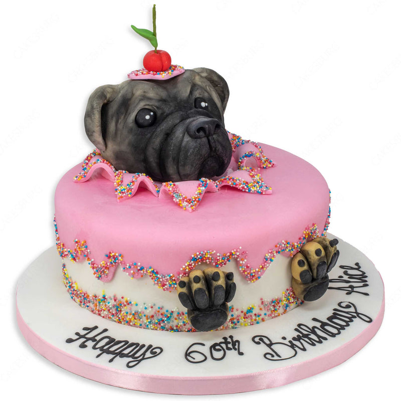 Pop Art Pug Birthday Cake - Haniela's | Recipes, Cookie & Cake Decorating  Tutorials