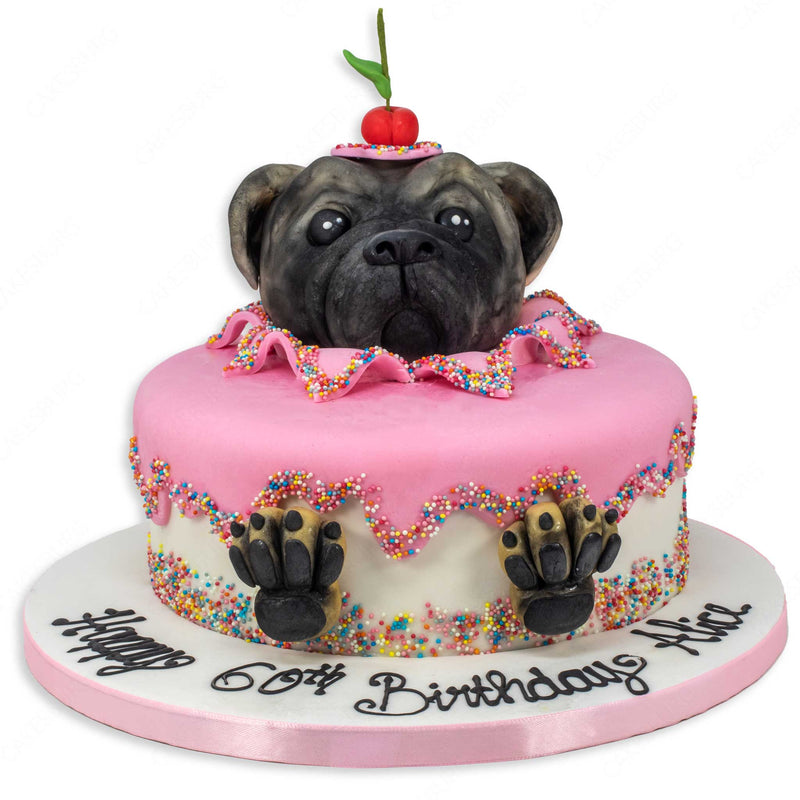 Pugs Cake topper - Decorated Cake by Luz Igneson - CakesDecor