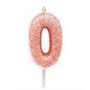 Rose Gold Number Candles (7cm / 2.7")