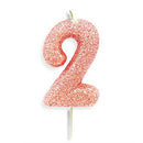 Rose Gold Number Candles (7cm / 2.7")