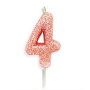 Rose Gold Number Candles (7cm / 2.7")