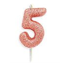 Rose Gold Number Candles (7cm / 2.7")