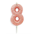 Rose Gold Number Candles (7cm / 2.7")