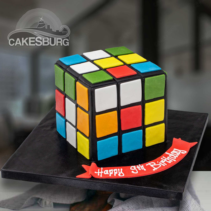 Rubik's Cube Cake