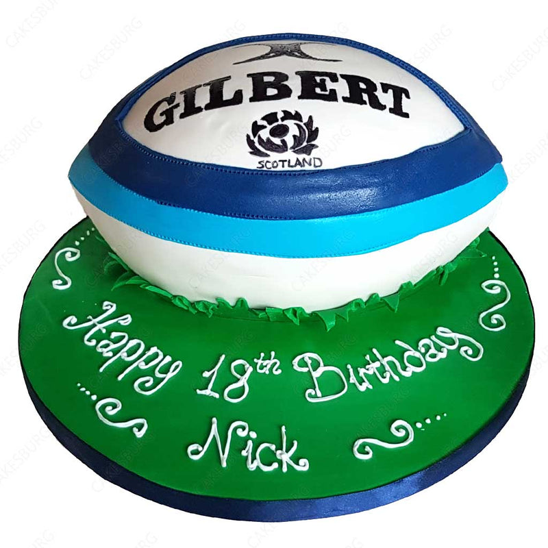 Gilbert Rugby Ball Cake