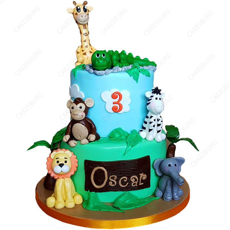 Safari Animals Cake