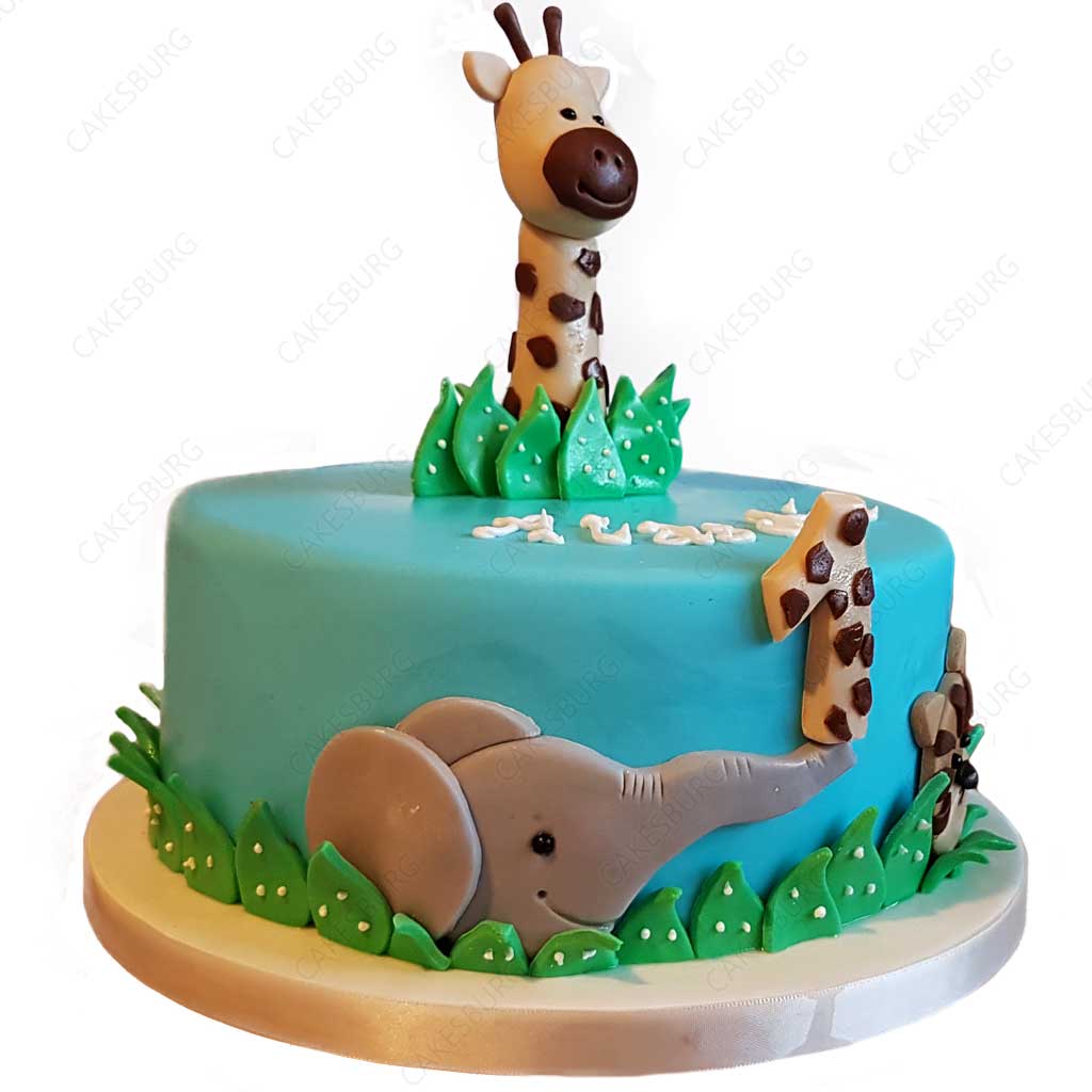 Safari Animals Cake #3