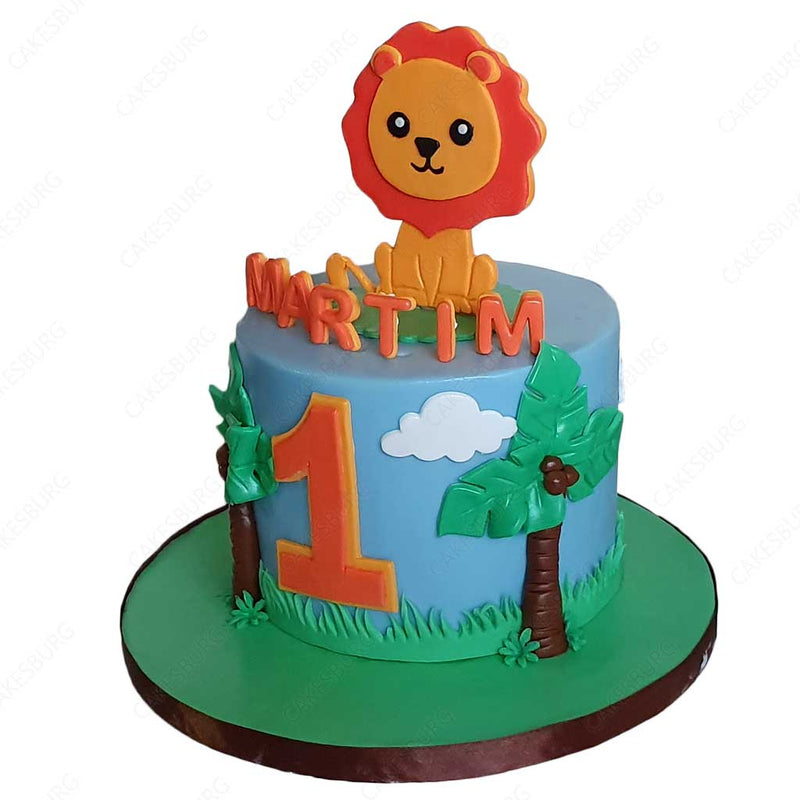 Baby Lion Safari Cake