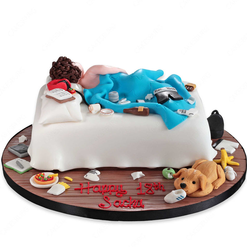 BED #SNACK FONDANT BIRTHDAY CAKE - Rashmi's Bakery