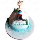 Snow Board Skiing Cake