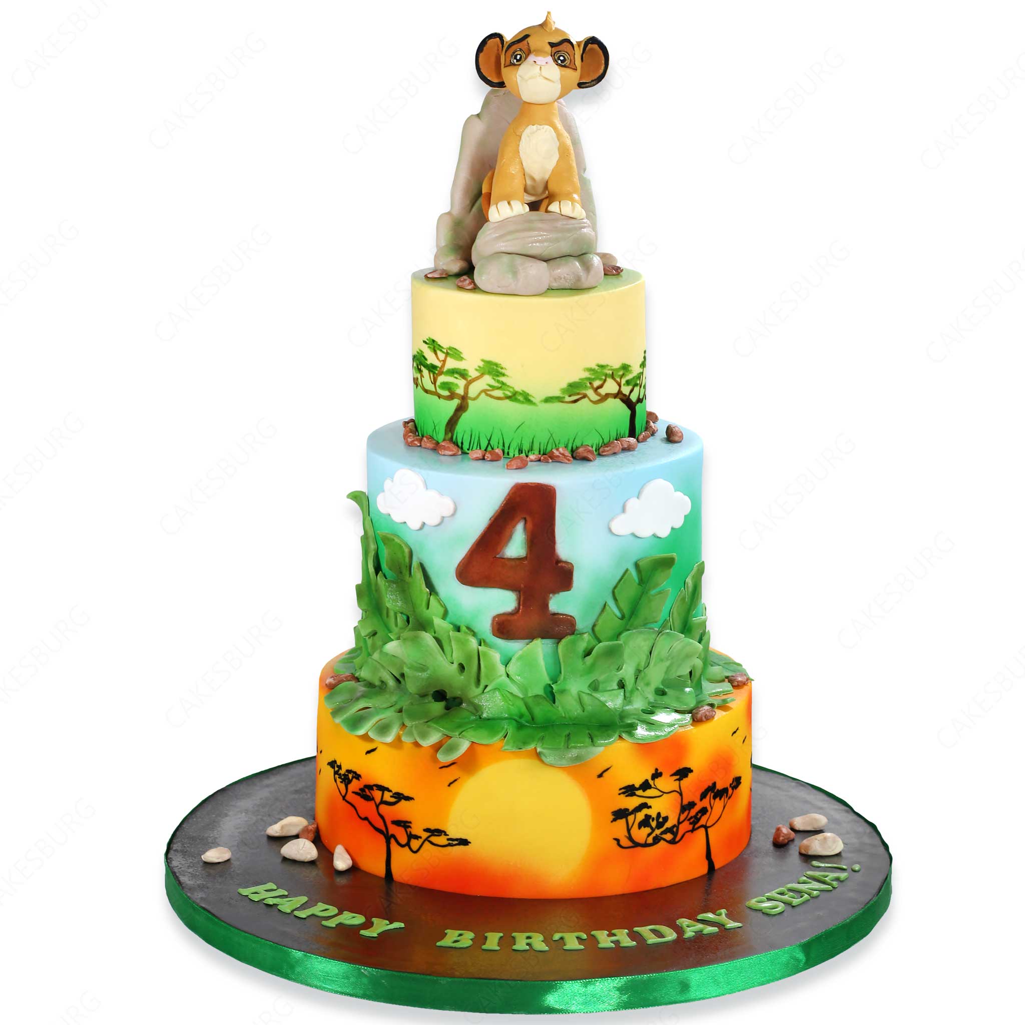 Lion King theme cake - Decorated Cake by Oven 180 Degrees - CakesDecor