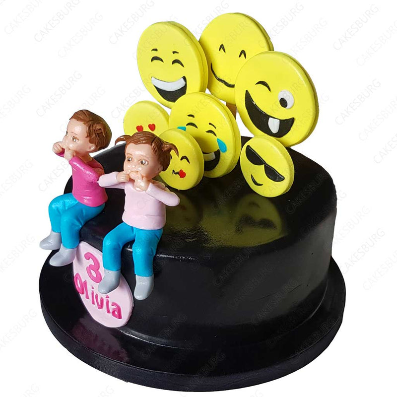 Twins & Smileys Cake