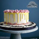 Yellow Buttercream Cake with Rainbow Sprinkles