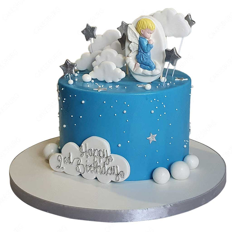Resin Angel cake topper for birthday baby shower cake decorations