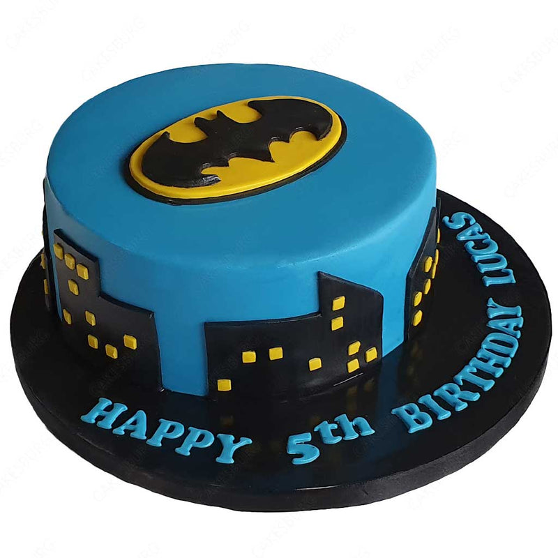 Batman Logo Birthday Cake – Tanner & Gates