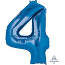 34" Blue Number Balloons (Helium Filled)