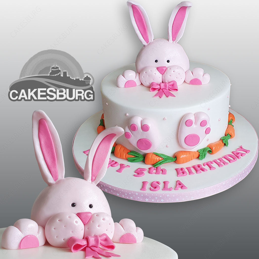 Adorable and playful bunny cake decorations for an Easter party