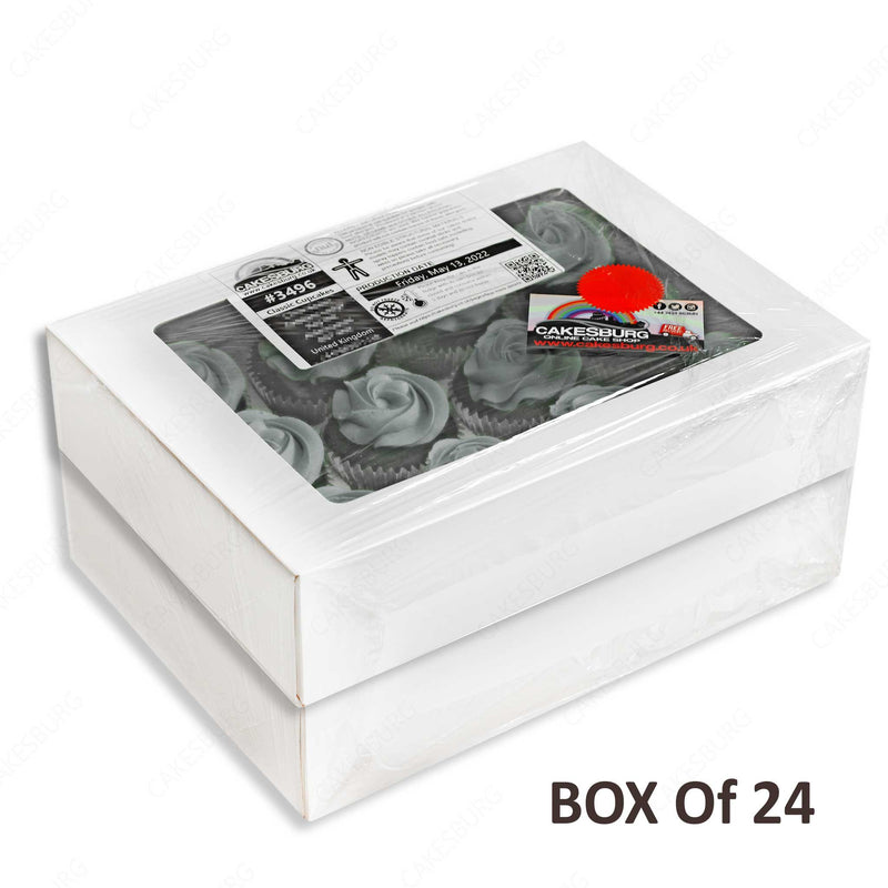 Premium Plain Red Cupcake Box